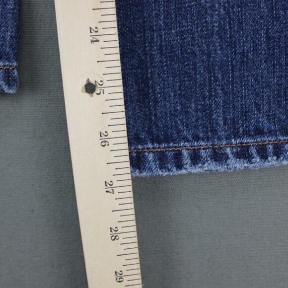 Abercrombie Fitch Jeans Womens 6 Faded Whiskered Medium Wash Flap Pocket Y2K - Picture 6 of 9